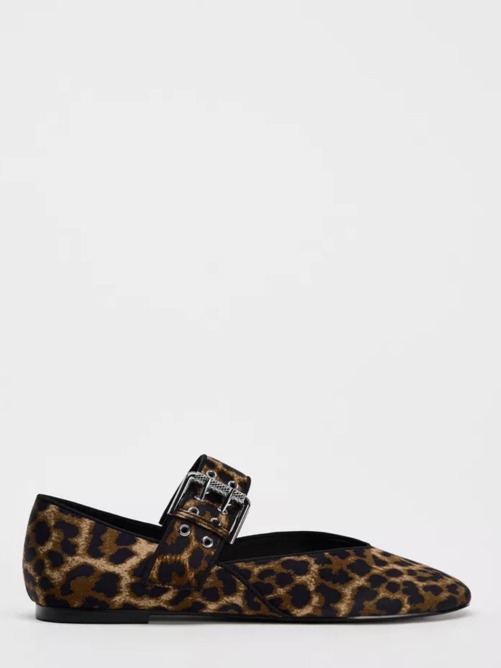 NWT Zara ANIMAL PRINT BALLET FLATS, size 37